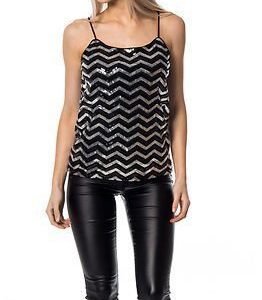 Vero Moda Linn Sequin Singlet Black/Silver