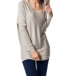 Vero Moda Rina Volume Knit Top Light Grey Melange