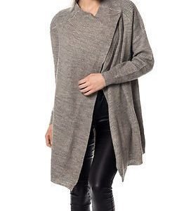 Vero Moda Shake L/S Drapery Knit Cardigan Medium Grey Melange