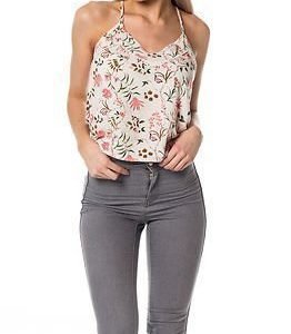 Vero Moda Super Easy Crop Singlet Print Moonbeam