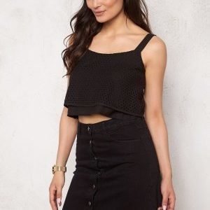 Vero Moda Thea s/l crop top Black