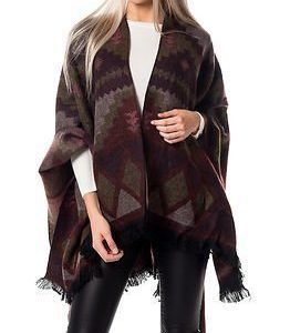 Vero Moda Villa Poncho Decadent Chocolate