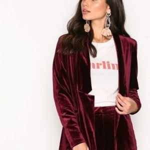 Vero Moda Vmagnes Velvet Ls Jacket Jrs Jakku Tummanvioletti