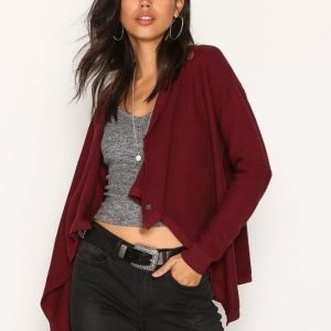 Vero Moda Vmanna Ls Wrap Cardigan Noos Neuletakki Tummanvioletti