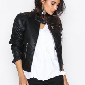 Vero Moda Vmchanine Short Pu Jacket Boos Nahkatakki Musta