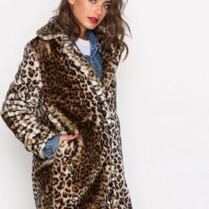 Vero Moda Vmdebora 3 / 4 Fake Fur Jacket Pitkä Takki Vaaleanruskea