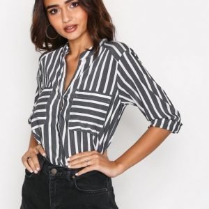 Vero Moda Vmerika Stripe 3 / 4 Shirt E10 Noos Kauluspaita Black