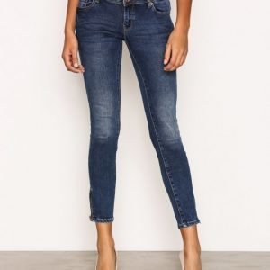 Vero Moda Vmfive Lw Ss Ankle Jeans Am211 Skinny Farkut Tummansininen