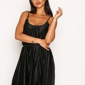 Vero Moda Vmglitzy Pleated Dress D2-7 Loose Fit Mekko Musta