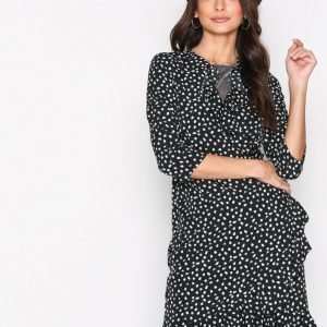 Vero Moda Vmhenna Dot 3 / 4 Wrap Abk Dress Exp Mekko Musta