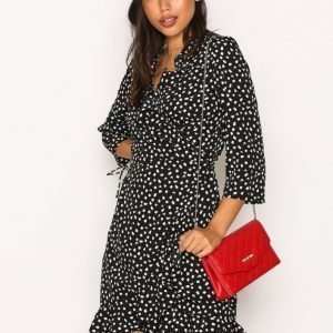 Vero Moda Vmhenna Dot 3 / 4 Wrap Dress Exp Mekko Musta