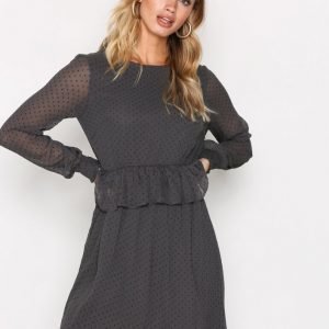 Vero Moda Vmkim L / S Short Dress O17 Loose Fit Mekko Tummanharmaa