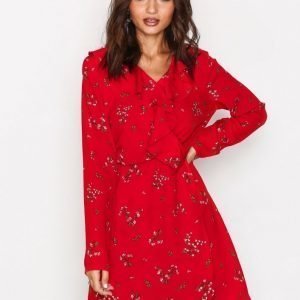 Vero Moda Vmparisan Short Wrap L / S Dress D2 Pitkähihainen Mekko Punainen