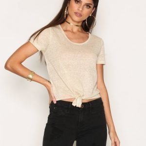 Vero Moda Vmreza S / S Knot Top A Noos T-Paita Oatmeal