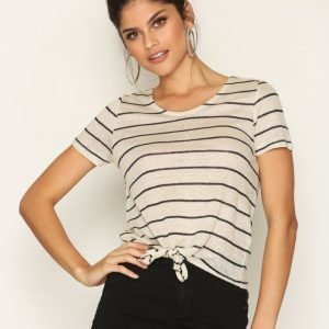 Vero Moda Vmreza S / S Knot Top A Noos T-Paita Raidallinen