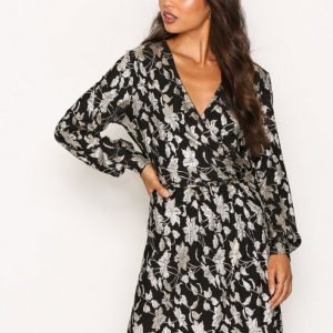 Vero Moda Vmromeo Ls Wrap Short Dress Mekko Musta