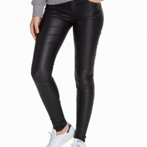 Vero Moda Vmseven Nw S.Sl Smooth Coated Pants Housut Musta