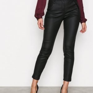 Vero Moda Vmvictoria Nw Antifit Coated Pants Housut Musta