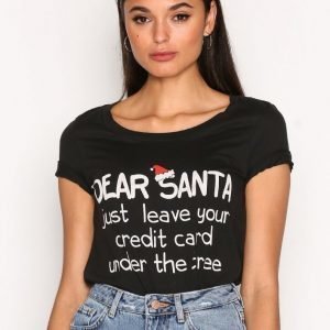 Vero Moda Vmxmas S / S Top D2-7 T-Paita Musta