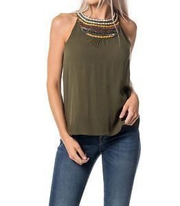 Vero Moda Zura Halterneck Ivy Green