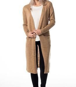 Vila Riva Long Knit Cardigan Dusty Camel