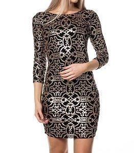 Vila Vibeady 3/4 Dress Black Gold