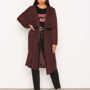 Vila Vibless 7 / 8 Sleeve Knit Cardigan Neuletakki Tummanvioletti