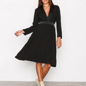 Vila Vicallie Midi Skirt Midihame Musta