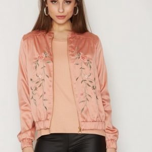 Vila Vicentri Embroidery Jacket Bomber Takki Vaaleanpunainen