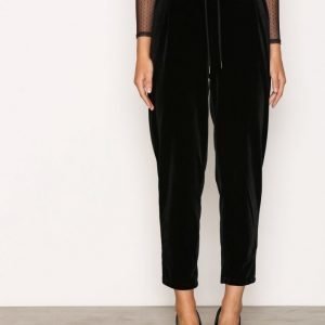 Vila Viclass 7 / 8 Velvet Pant Housut Musta