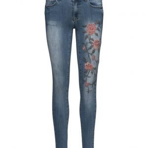 Vila Vicommit 5p Rw Embroidery skinny farkut