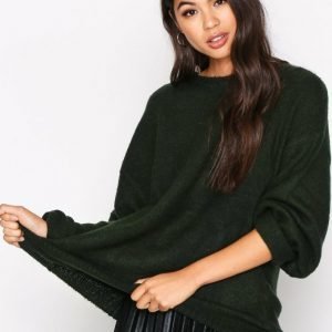 Vila Vidisa L / S Batsleeve Knit Top / Gv Neulepusero Tummanvihreä