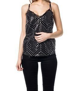 Vila Vifemale Strap Top Black Sequins