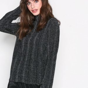 Vila Vimarbel L / S Knit Top Neulepusero Musta