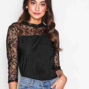 Vila Vimys 3 / 4 Lace Top / Rx Juhlapaita Musta