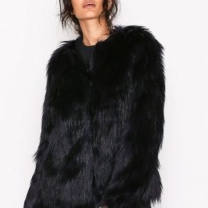 Vila Vipoppy Faux Fur Jacket Tekoturkki Tummanvioletti