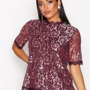 Vila Virachel 2 / 4 Sleeve Top / P Juhlapaita Tummanvioletti