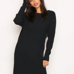 Vila Visia L / S Knit Dress Loose Fit Mekko Tummansininen