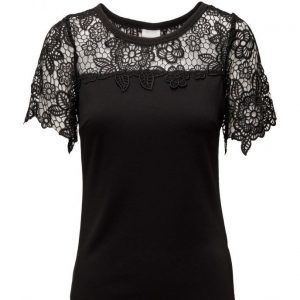 Vila Vitinny Upper Lace S/S Top lyhythihainen pusero