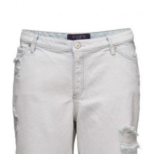 Violeta by Mango Bleach Wash Denim Bermuda Shorts farkkushortsit