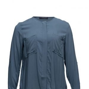 Violeta by Mango Chest-Pocket Flowy Blouse pitkähihainen pusero