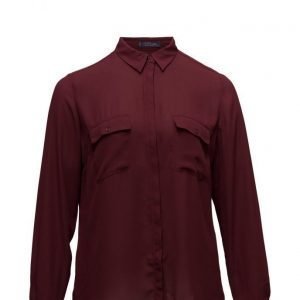 Violeta by Mango Chest-Pocket Flowy Blouse pitkähihainen pusero