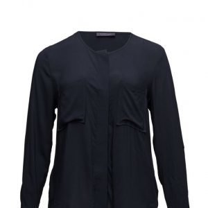 Violeta by Mango Chest-Pocket Flowy Blouse pitkähihainen pusero