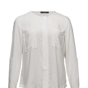 Violeta by Mango Chest-Pocket Flowy Blouse pitkähihainen pusero