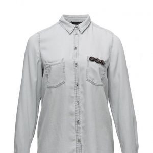 Violeta by Mango Denim Soft Shirt pitkähihainen paita