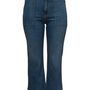 Violeta by Mango Flare Crop Dakota Jeans leveälahkeiset farkut