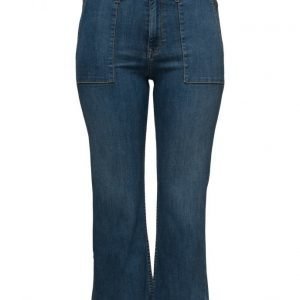 Violeta by Mango Flare Crop Dakota Jeans leveälahkeiset farkut