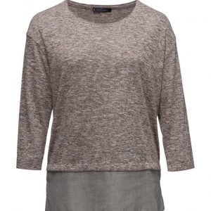 Violeta by Mango Flecked Contrast Hem T-Shirt neulepusero