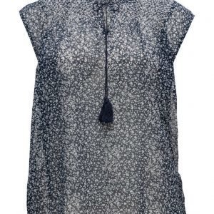 Violeta by Mango Floral Print Blouse lyhythihainen pusero