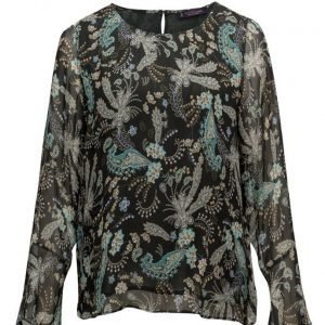 Violeta by Mango Flowy Printed Blouse pitkähihainen pusero